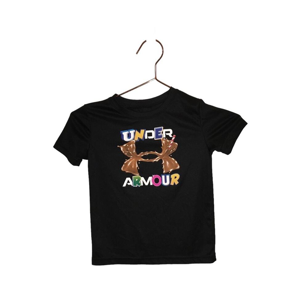 Under Armour Unisex Chocolate Milk Logo Dri-FIT T-Shirt Size 4